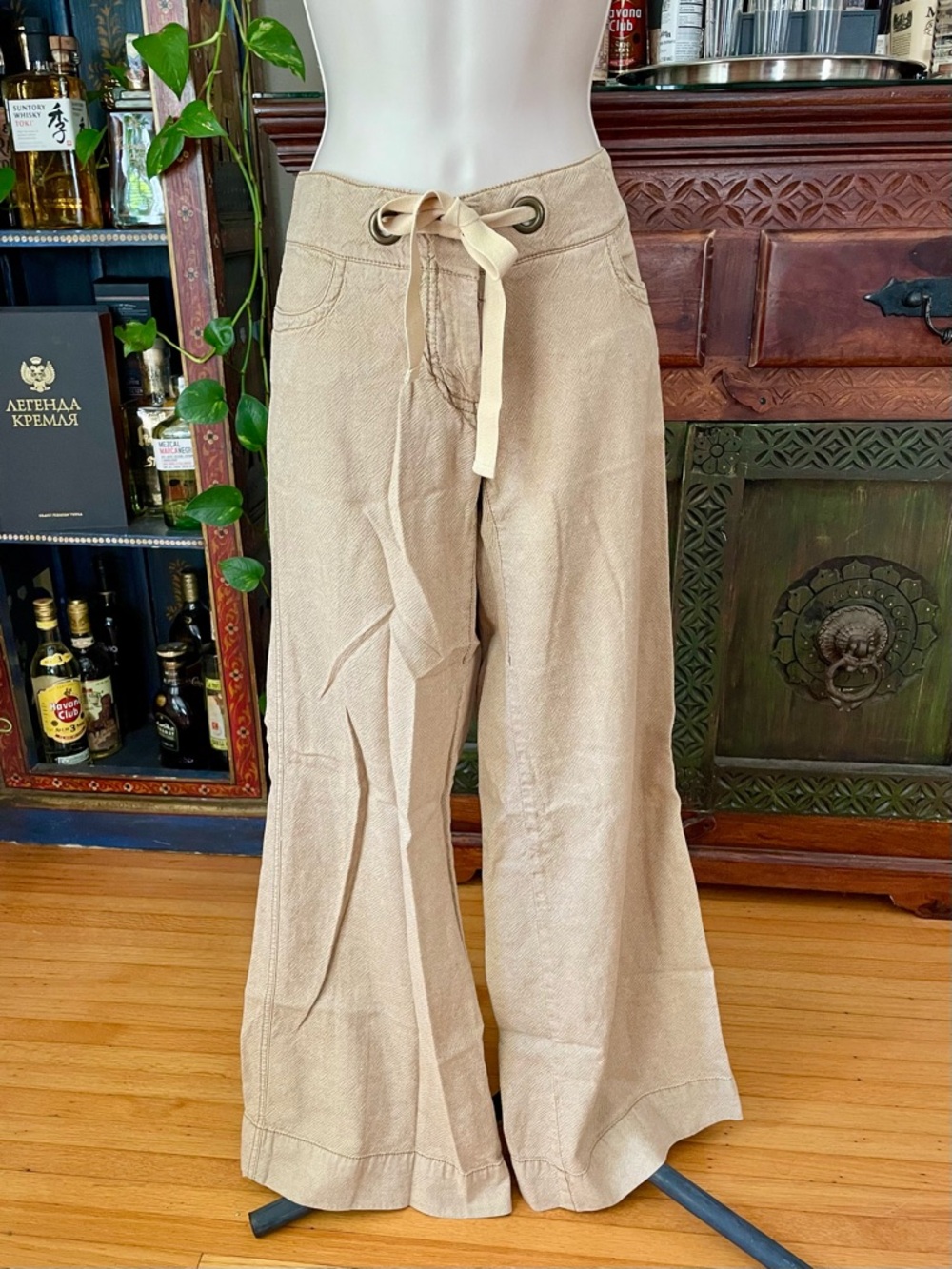 Hei Hei Anthropologie Drawstring Low-Rise Wide Leg Pants M